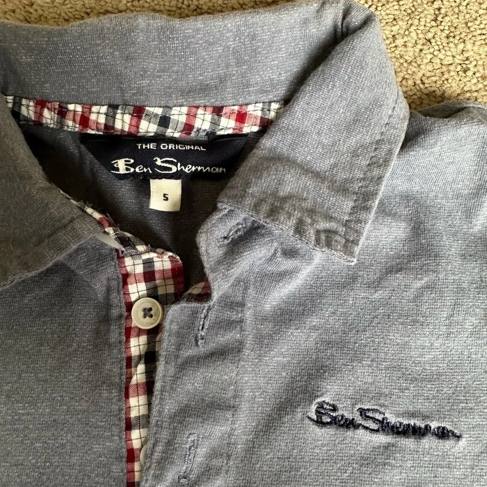 Boys Ben Sherman blue polo shirt ys
